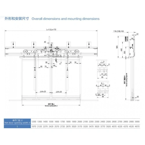 Two-speed Landing Elevator Door Operator ,2420mm - 4670mm Machine